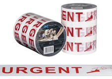 Packing Tape Urgent, White/Red, 48mm x 100m x 50 Micron 1 X Roll